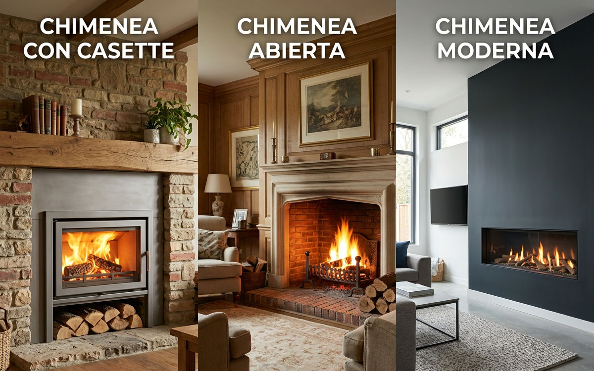 Chimenea abierta, cassette o estufa de leña: cuál calienta más